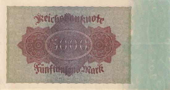 5000 Mark 1922 ro.77 B vf